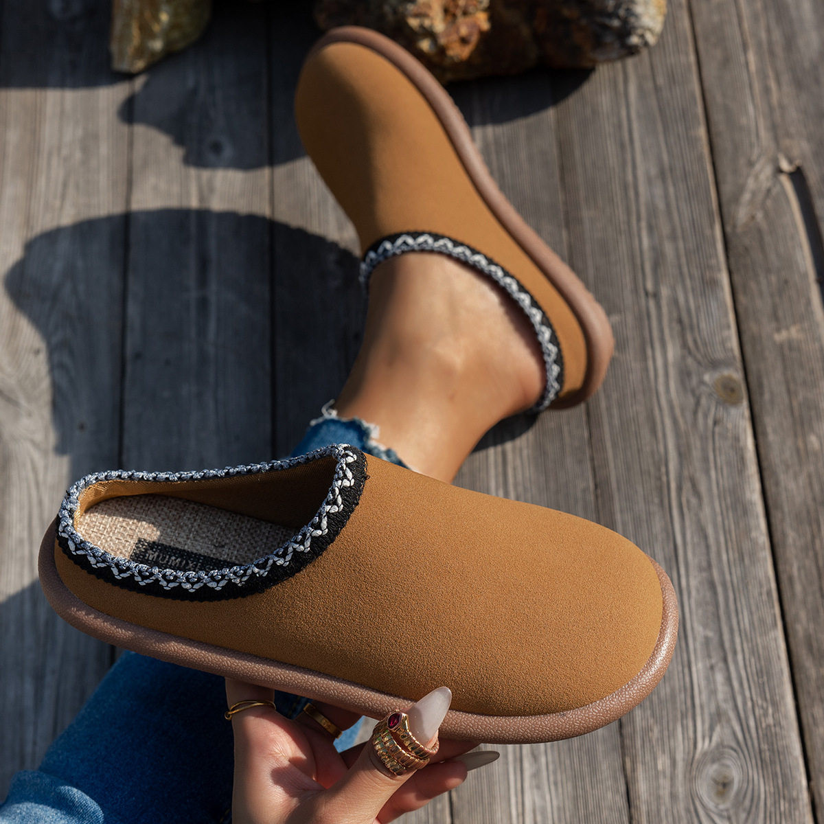 Women'S Shoes In Wide Width - 여성용 2025 자수 슬리퍼 민족 스타일
