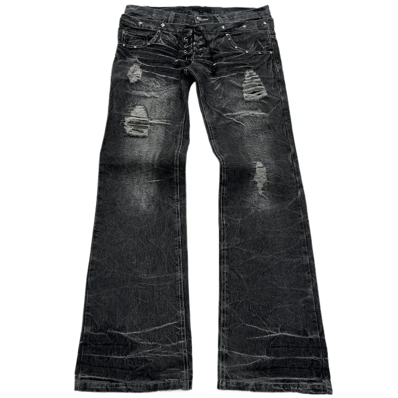 Women Shoes Jeans - 패셔너블한 하이 스트리트 더블 웨이스트 레이스업