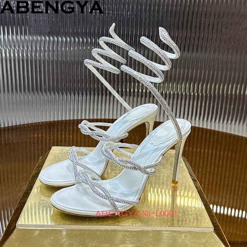 Women Shoes Sale - 핫세일 하이힐 샌들 여성용 라인스톤 발목