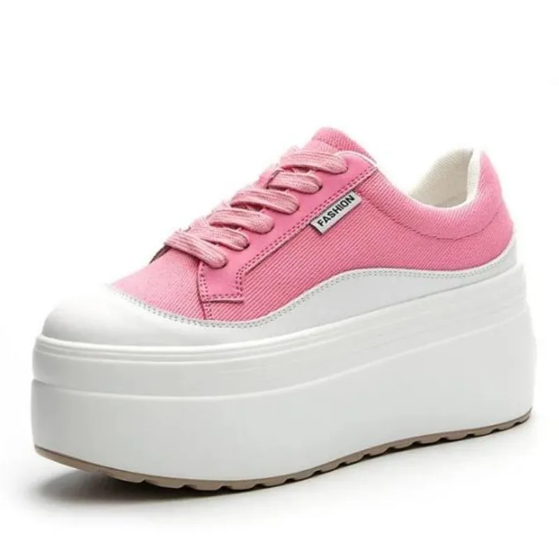 Women Shoes Sale - 여성용 캔버스 정품 가죽 스니커즈 플랫폼