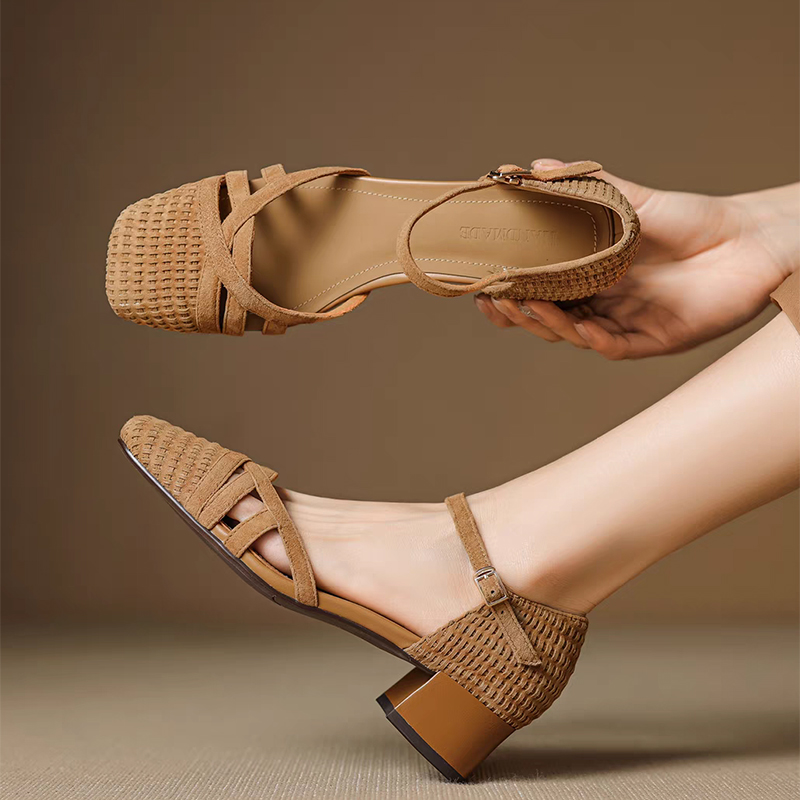 Women'S Shoes Veja - 레트로 직조 하이힐 샌들 여성 2025