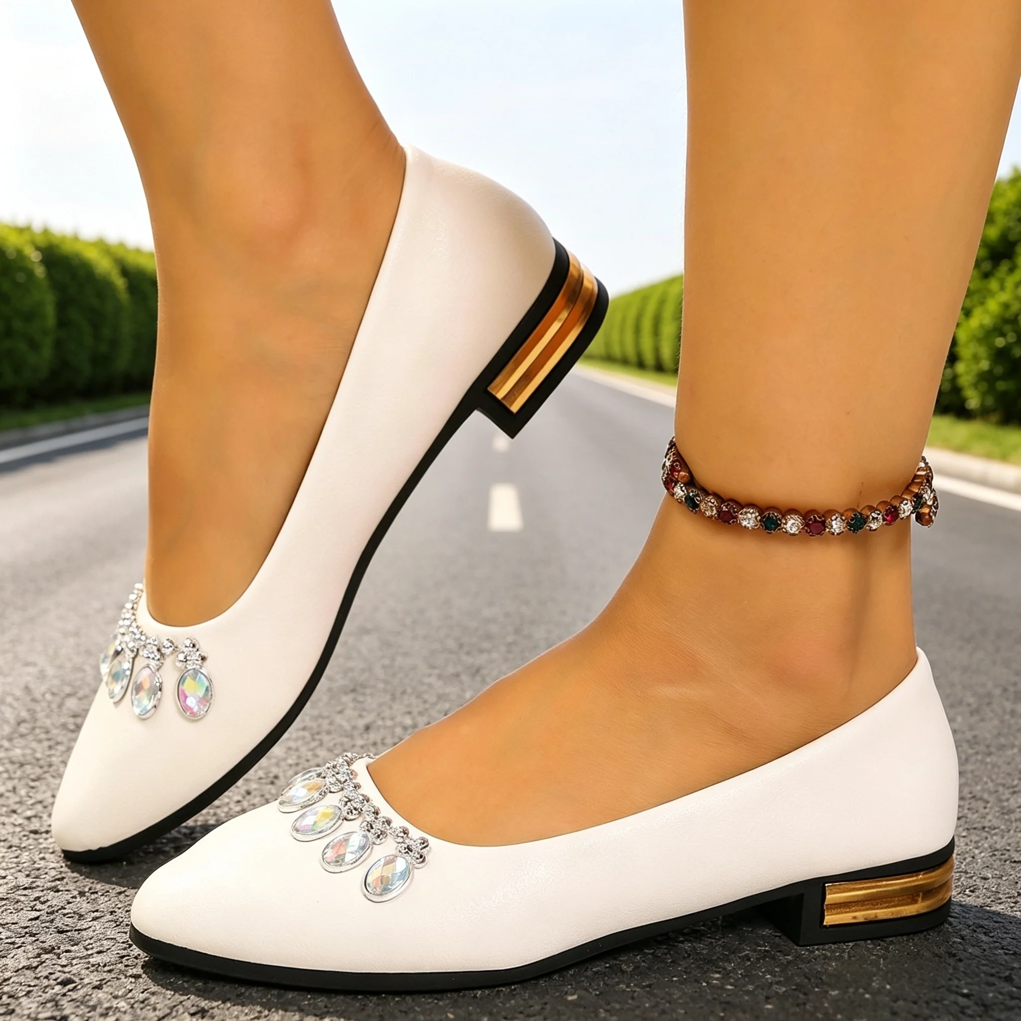 Women Shoes Sale - 여성 플랫 포인티드 토 발레 슈즈