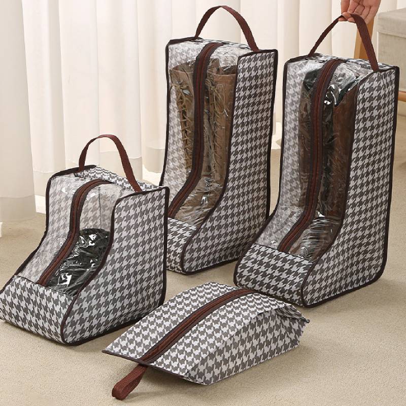 Women Shoes Boots - 투명 PVC 창이 있는 통기성 방진