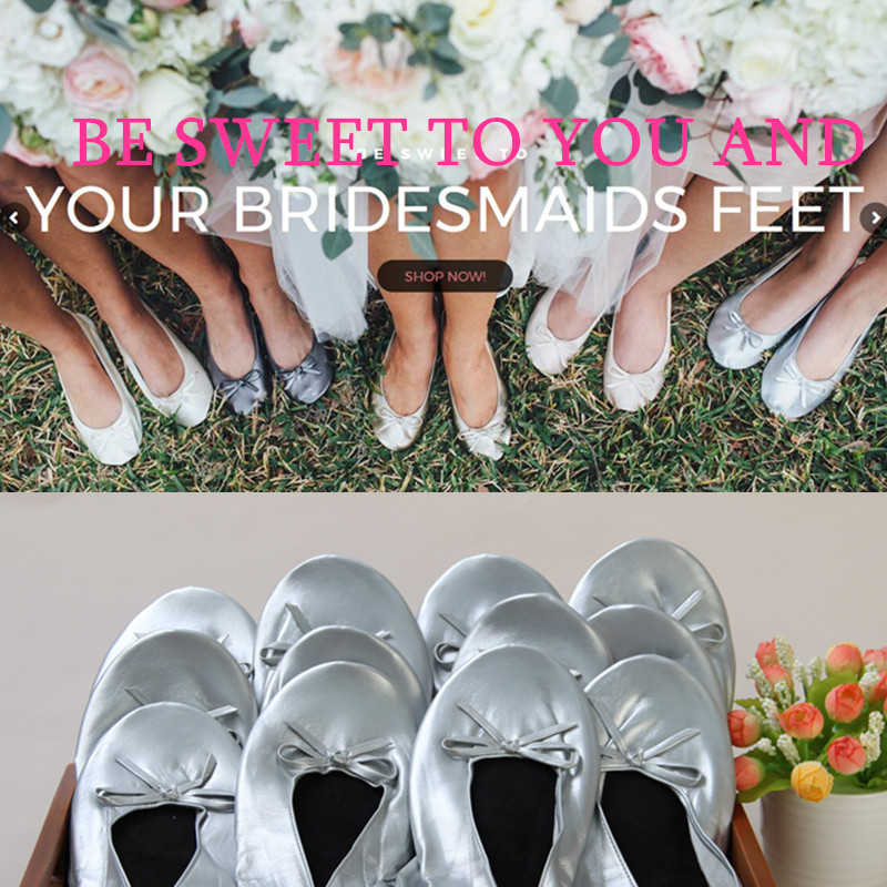 Women Shoes Must Have - Aohaolee 신부는 편안한 접이식 발레 플랫