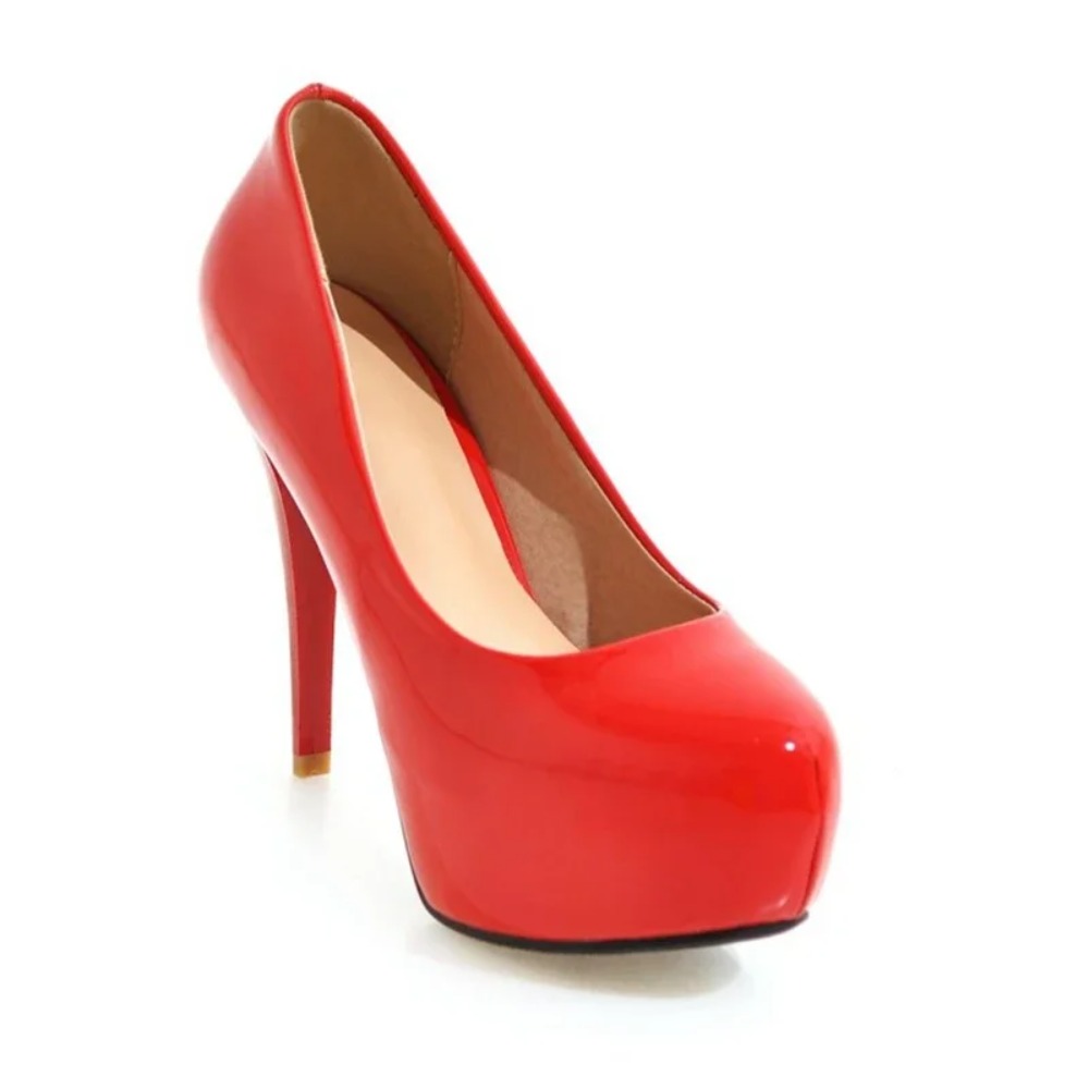 Women Shoes Jd - 여성 구두 에나멜 라운드 토 블랙