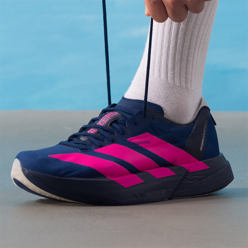 Women'S Shoes Pink Adidas - 아디다스 아디제로 네이비 핑크 레이싱 러닝화