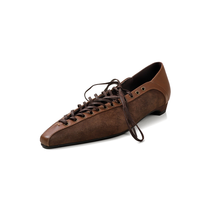 여성용 새 봄 가을 가죽 뾰족코 레이스업 편안한 낮은  - Women'S Shoes Veja 리뷰 및 가격