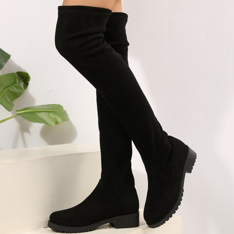 여성용 오버니 부츠 허벅지까지 오는 스트레치 스웨이드  - Sock Boot Women 리뷰 및 가격