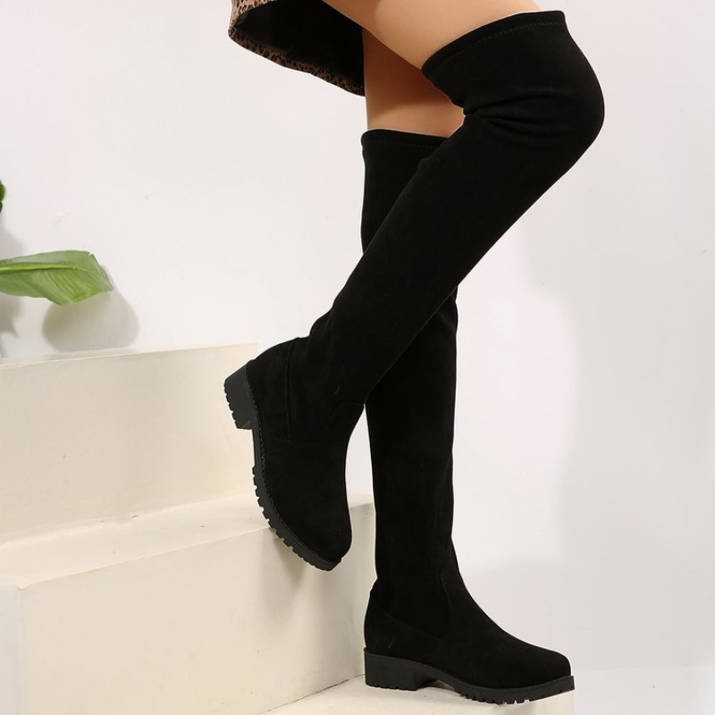 여성용 오버니 부츠 허벅지까지 오는 스트레치 스웨이드  - Sock Boot Women 리뷰 및 가격