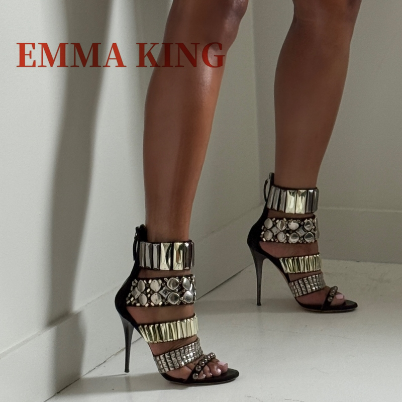 블랙 장식 발목 스트랩 샌들 여름 여성 오픈 발가락 스 - Women Shoes Formal 리뷰 및 가격
