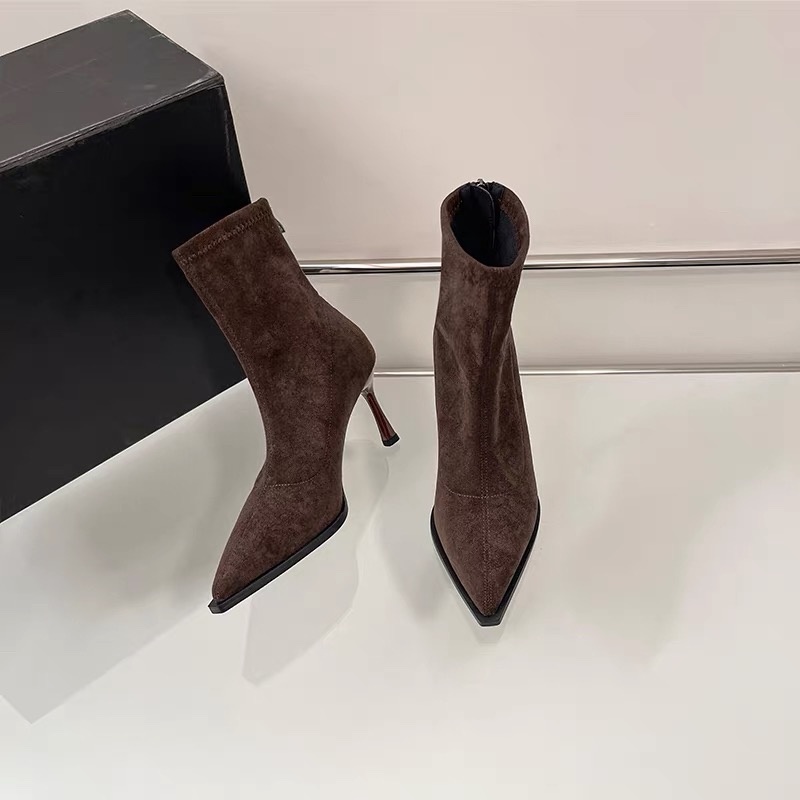 뾰족한 여성용 하이힐 앵클 부츠 2025 패션 우아한  - Sock Boot Women 리뷰 및 가격