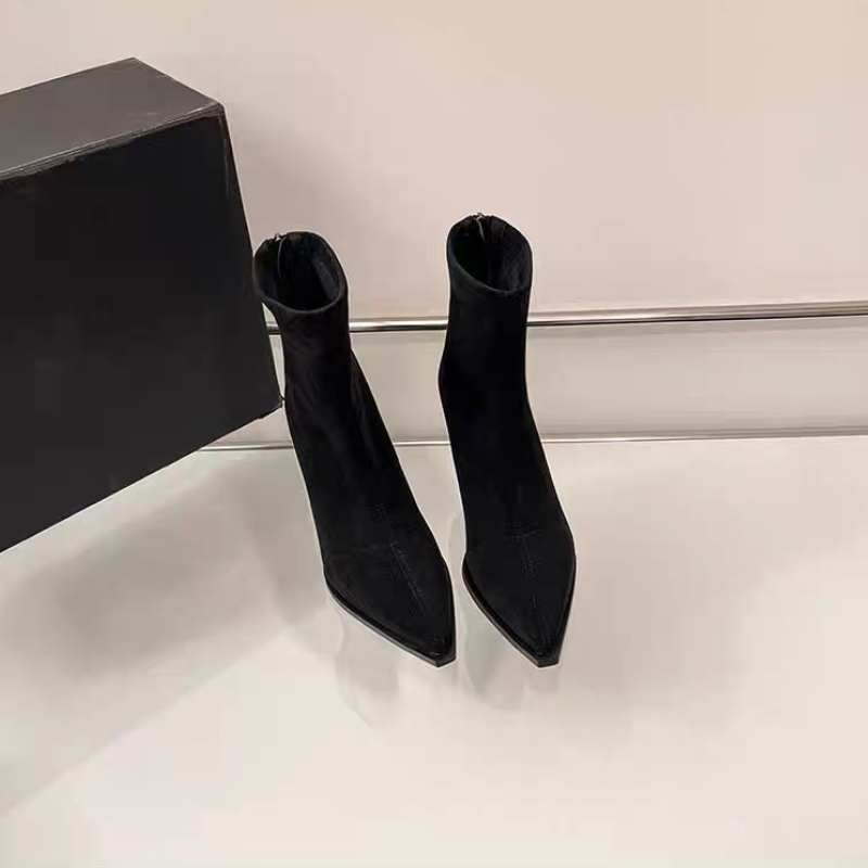 뾰족한 여성용 하이힐 앵클 부츠 2025 패션 우아한  - Sock Boot Women 리뷰 및 가격