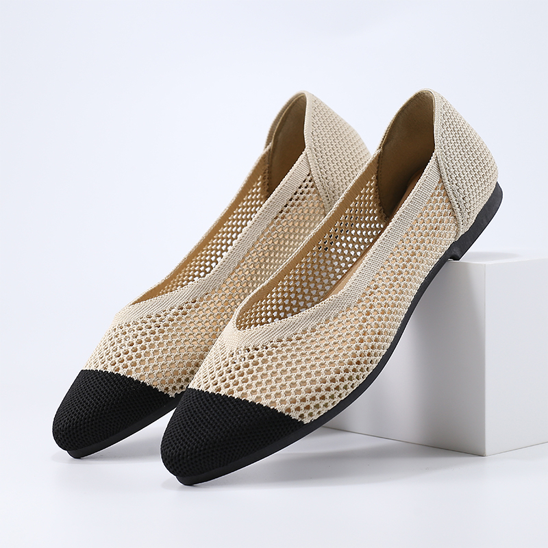 새로운 봄 여름 포인티드 토 슬립온 여성화, 통기성,  - Women Shoes Jd 리뷰 및 가격