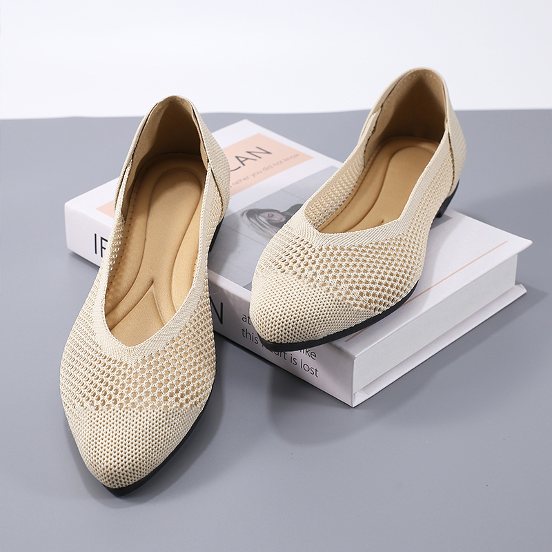 새로운 봄 여름 포인티드 토 슬립온 여성화, 통기성,  - Women Shoes Jd 리뷰 및 가격