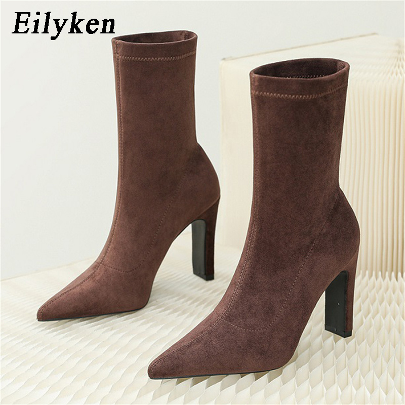 Eilyken 겨울 두꺼운 뒤꿈치 양말 무리 여성 부츠 - Sock Boot Women 리뷰 및 가격