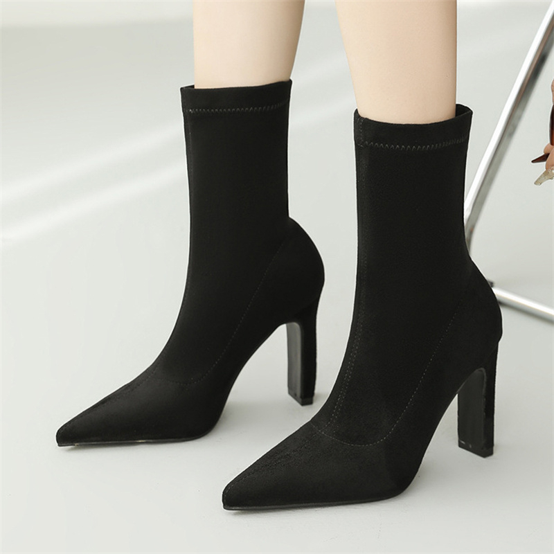 Eilyken 겨울 두꺼운 뒤꿈치 양말 무리 여성 부츠 - Sock Boot Women 리뷰 및 가격
