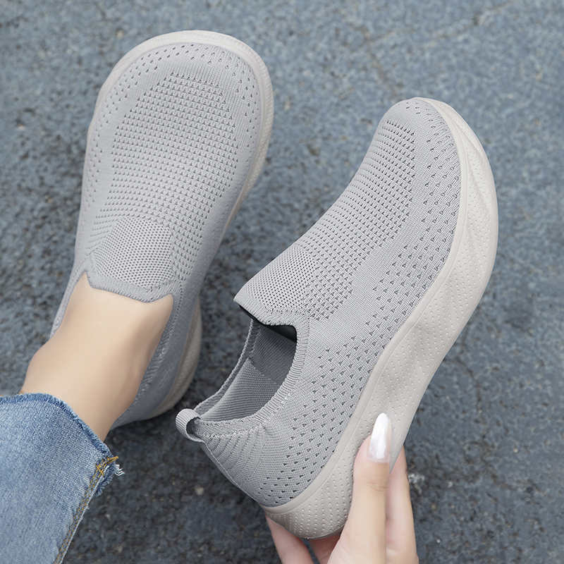 통기성 있는 메쉬 슬립온 여성용 캐주얼 플랫 슈즈 편안 - Women'S Shoes In Wide Width 리뷰 및 가격