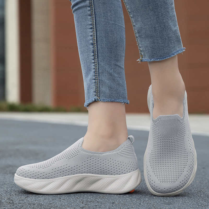 통기성 있는 메쉬 슬립온 여성용 캐주얼 플랫 슈즈 편안 - Women'S Shoes In Wide Width 리뷰 및 가격