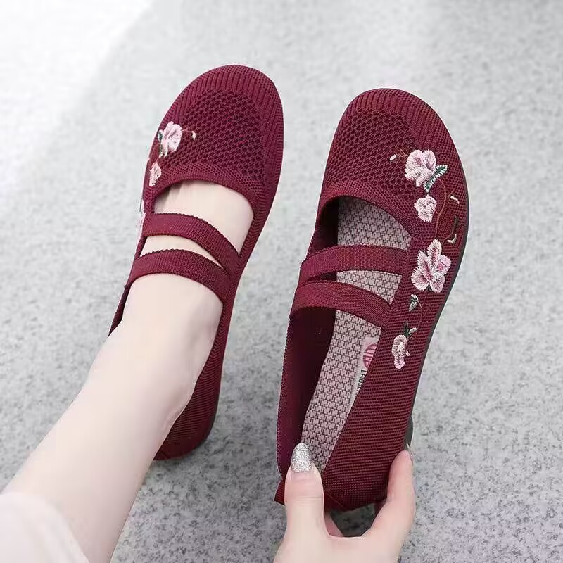 여성용 부드러운 바닥 니트 통기성 캐주얼 신발, 올드  - Women Shoes Jeans 리뷰 및 가격