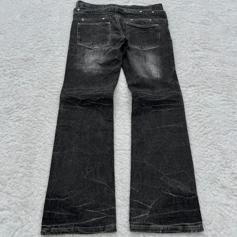 패셔너블한 하이 스트리트 더블 웨이스트 레이스업 마이크 - Women Shoes Jeans 리뷰 및 가격