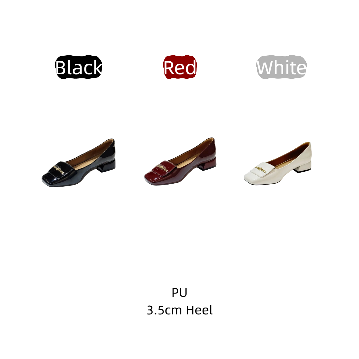 여성용 레트로 스퀘어토 블록힐 펌프스 메탈 버클 얕은  - Women'S Shoes In Wide Width 리뷰 및 가격