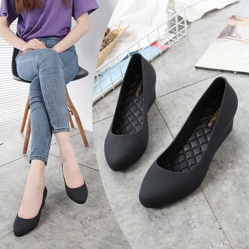 Resillee 여성 네이비 블루 웨지 힐 젤리 슈즈  - Women'S Shoes Navy Blue 리뷰 및 가격