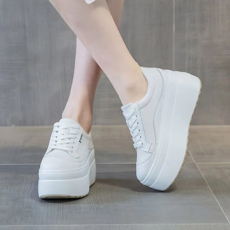 여성용 캔버스 정품 가죽 스니커즈 플랫폼 슈즈, 웨지  - Women Shoes Sale 리뷰 및 가격
