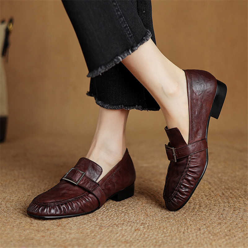 여성용 정품 가죽 펌프스, 여성용 주름진 라운드 토 슈 - Women'S Shoes Toms 리뷰 및 가격