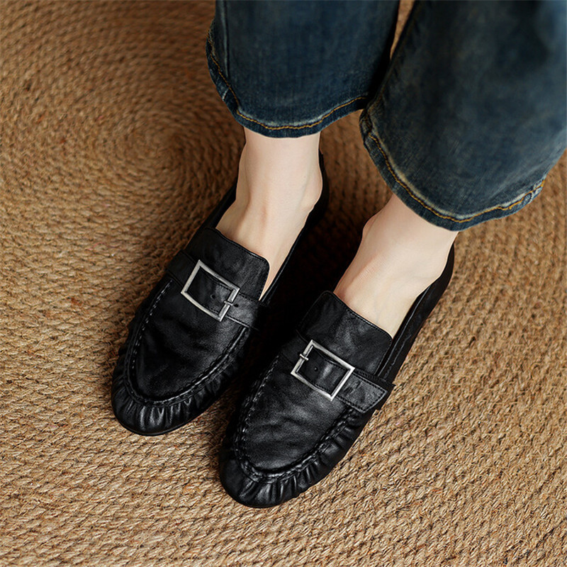 여성용 정품 가죽 펌프스, 여성용 주름진 라운드 토 슈 - Women'S Shoes Toms 리뷰 및 가격