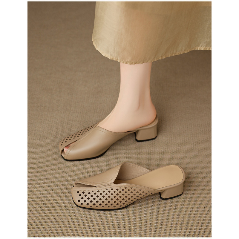힐 슬리퍼  두꺼운 굽  슬립온  큰 사이즈  여성용  - Women'S Shoes In Wide Width 리뷰 및 가격