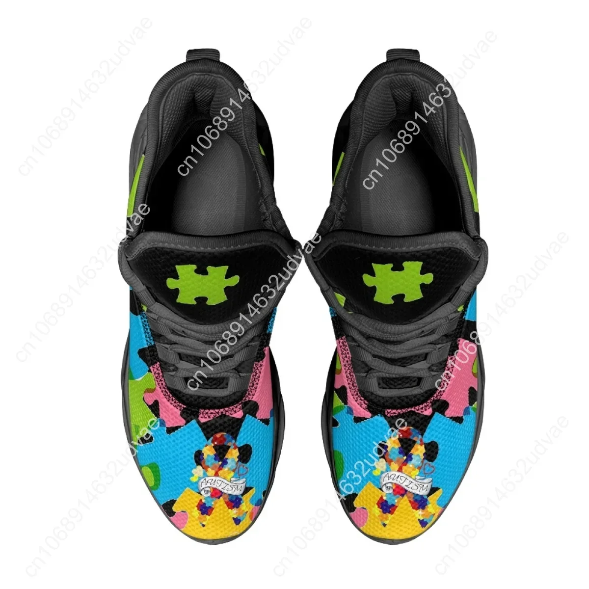 자폐증 인식 스포츠 운동화 컬러 퍼즐 내구성이 뛰어난  - Women Shoes Sneakers 리뷰 및 가격