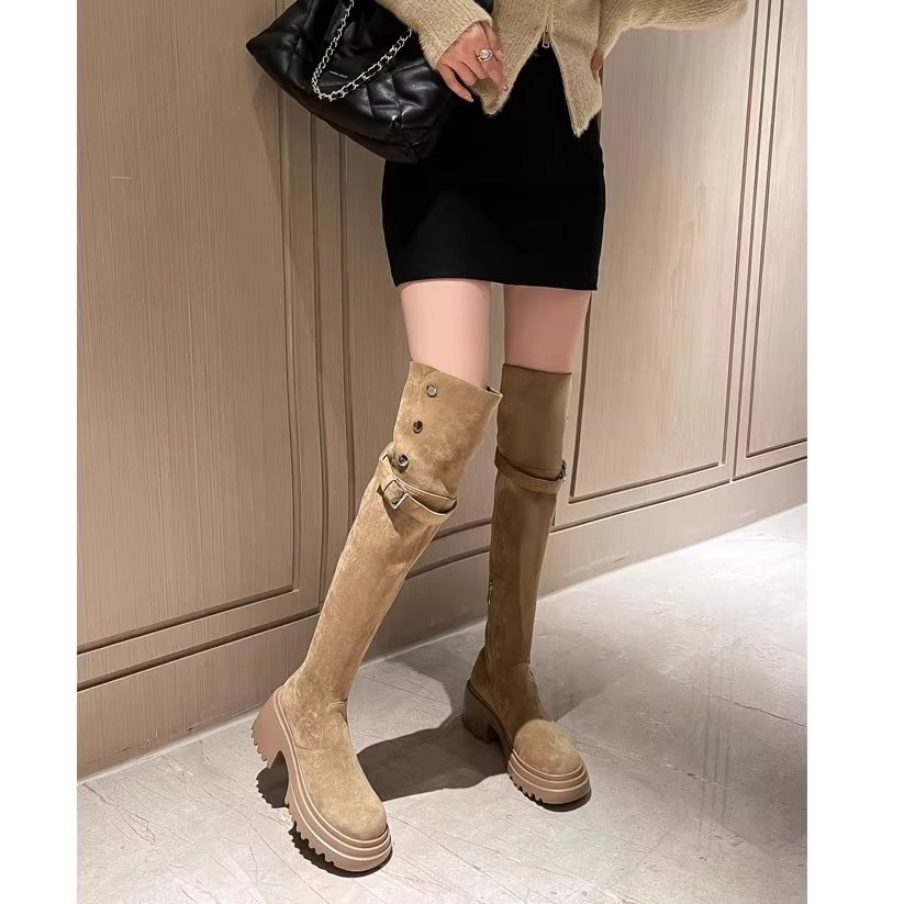 무릎 위까지 오는 부츠 2025 레트로 웨스턴 부츠 여 - Sock Boot Women 리뷰 및 가격