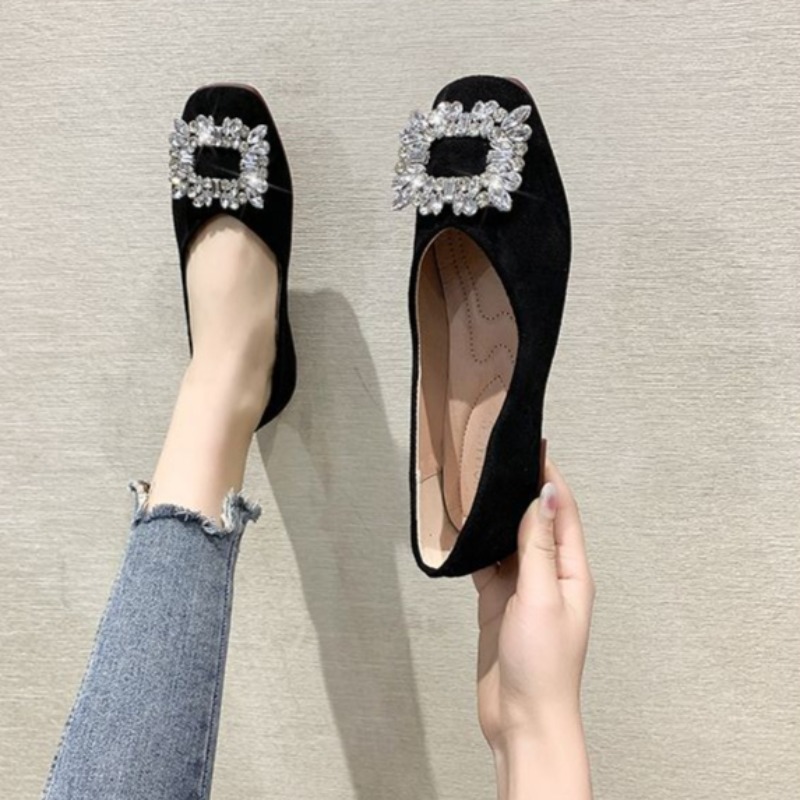 35-42 여성용 와이드 폭 플랫 슈즈 크리스탈 장식  - Women'S Shoes In Wide Width 리뷰 및 가격