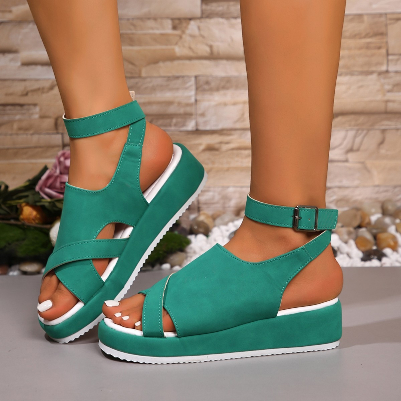 여름 여성 플러스 사이즈 청키 플랫폼 로만 샌들 두꺼운 - Women'S Shoes In Wide Width 리뷰 및 가격