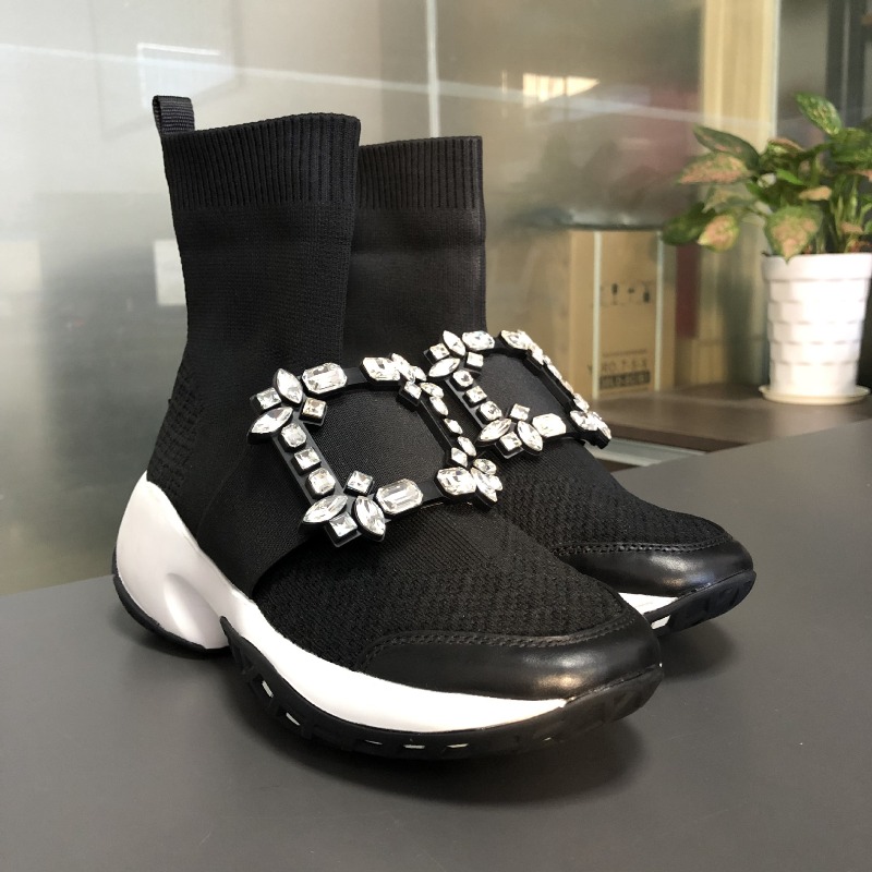 패션 디자이너 여성 신발 여성용 럭셔리 라인스톤 청키  - Sock Boot Women 리뷰 및 가격