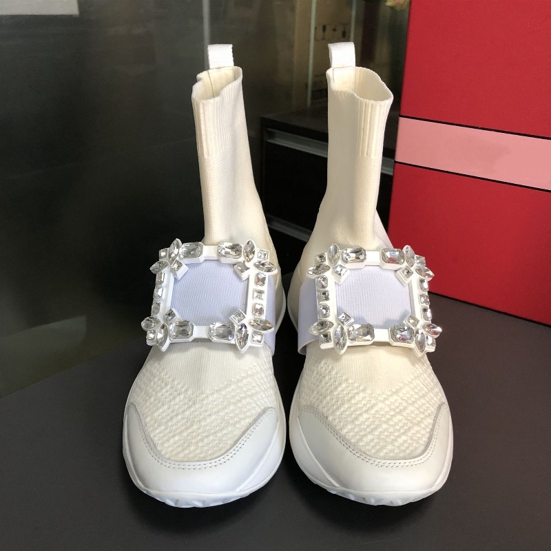 패션 디자이너 여성 신발 여성용 럭셔리 라인스톤 청키  - Sock Boot Women 리뷰 및 가격