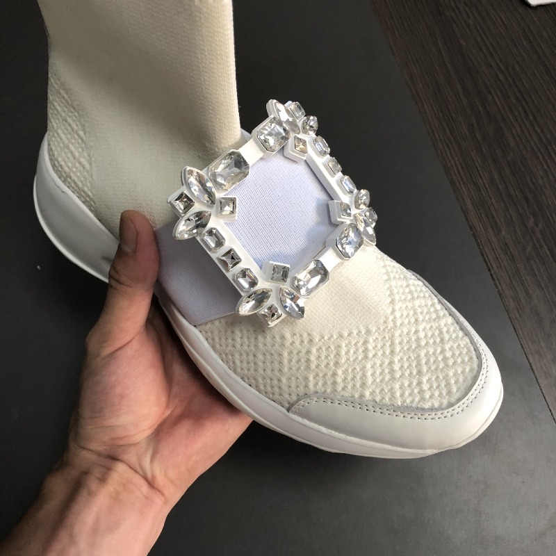 패션 디자이너 여성 신발 여성용 럭셔리 라인스톤 청키  - Sock Boot Women 리뷰 및 가격