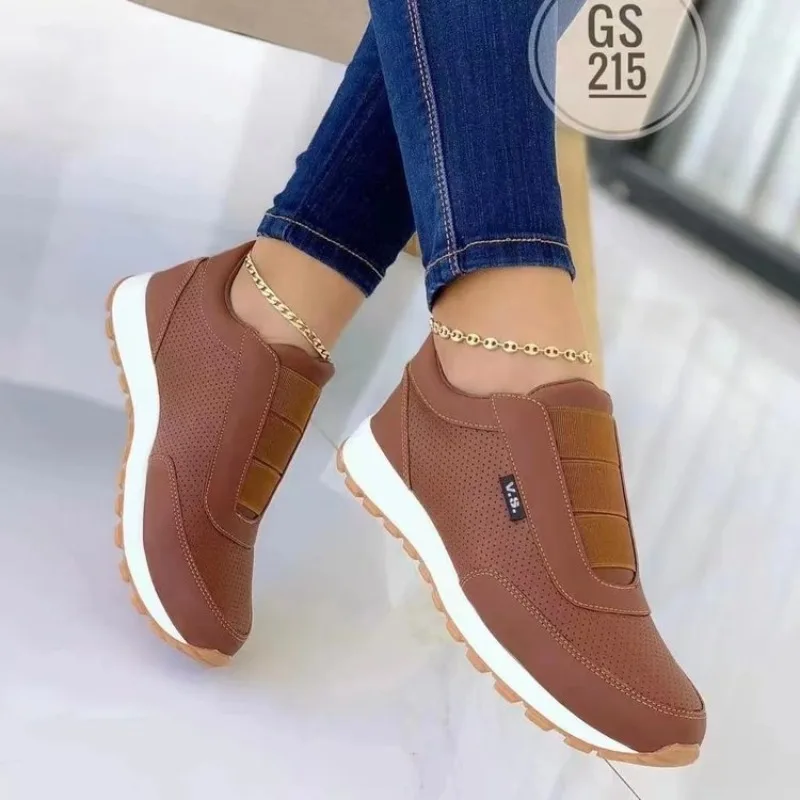 여성 캐주얼 슬립온 스니커즈 통기성 있는 천공 워킹 슈 - Women'S Shoes Navy Blue 리뷰 및 가격