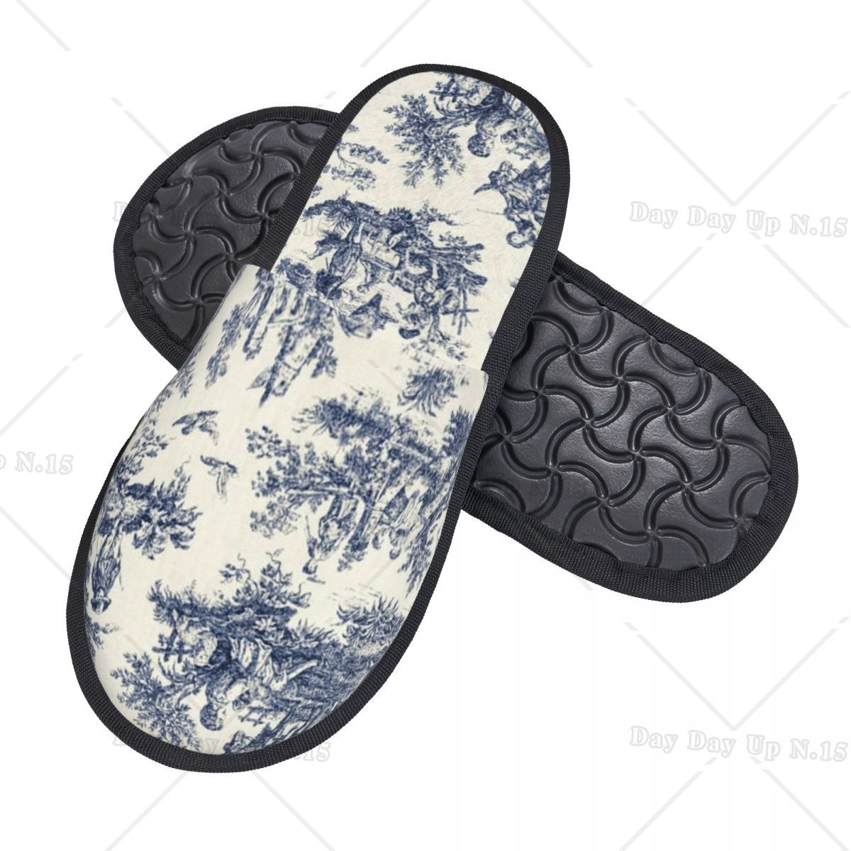 여성용 편안한 스커프 메모리 폼 슬리퍼, 빈티지 토일  - Women'S Shoes Navy Blue 리뷰 및 가격
