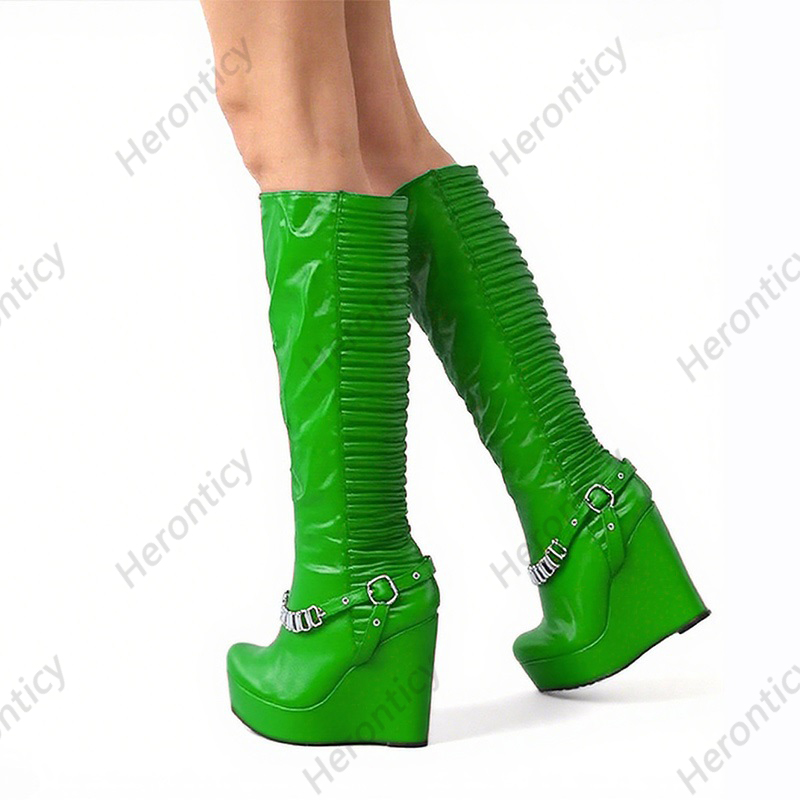Heronticy 수제 여성 겨울 무릎 부츠 웨지 힐  - Zip Up Boots Short 리뷰 및 가격