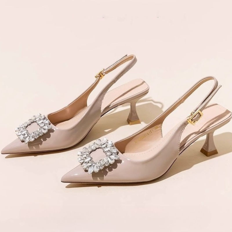 여름 여성 샌들 새 여성 신발 포인티드 토 얕은 누드  - Women Shoes Formal 리뷰 및 가격