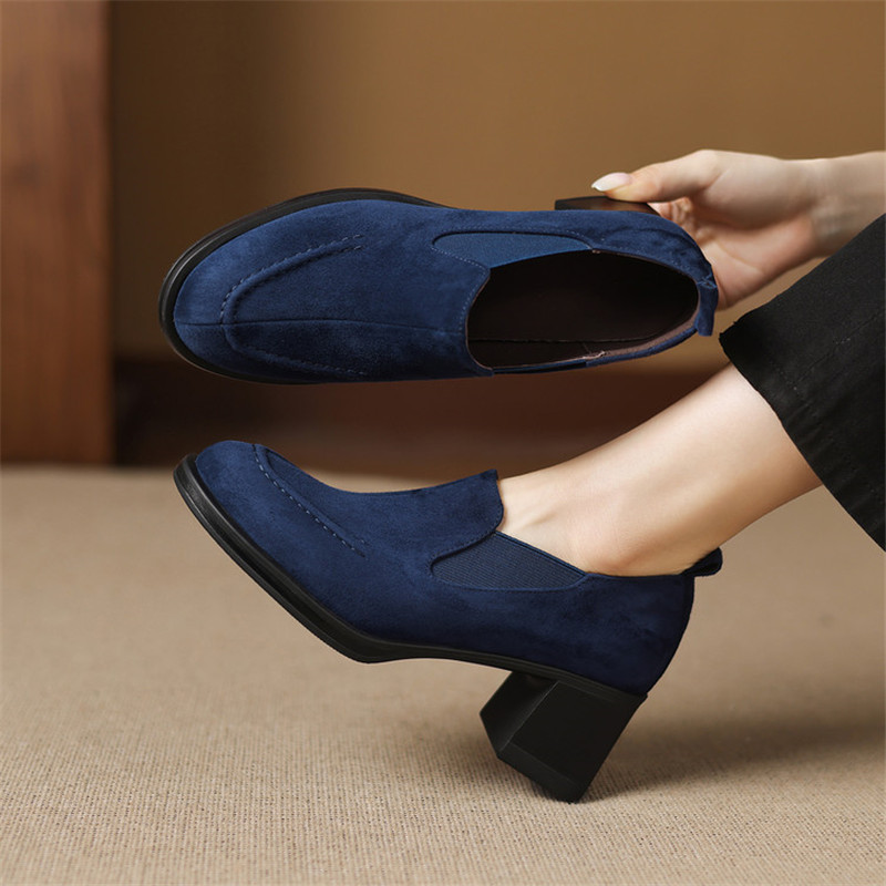 새로운 봄/가을 양 스웨이드 여성 신발 패션 레트로 라 - Women'S Shoes Navy Blue 리뷰 및 가격