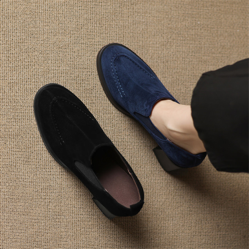 새로운 봄/가을 양 스웨이드 여성 신발 패션 레트로 라 - Women'S Shoes Navy Blue 리뷰 및 가격