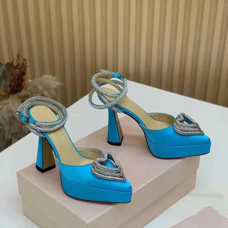 플랫폼 크리스탈 사랑 장식 샌들 섹시한 지적 발가락 얇 - Women'S Shoes Toms 리뷰 및 가격