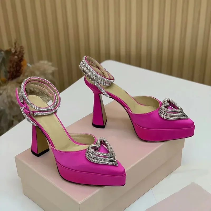 플랫폼 크리스탈 사랑 장식 샌들 섹시한 지적 발가락 얇 - Women'S Shoes Toms 리뷰 및 가격