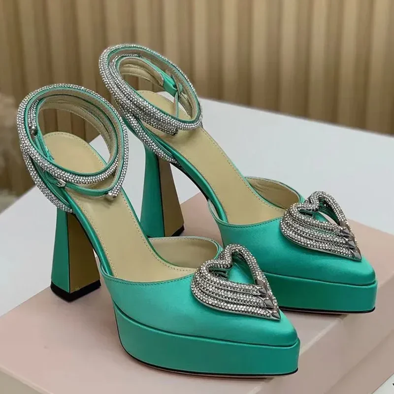 플랫폼 크리스탈 사랑 장식 샌들 섹시한 지적 발가락 얇 - Women'S Shoes Toms 리뷰 및 가격