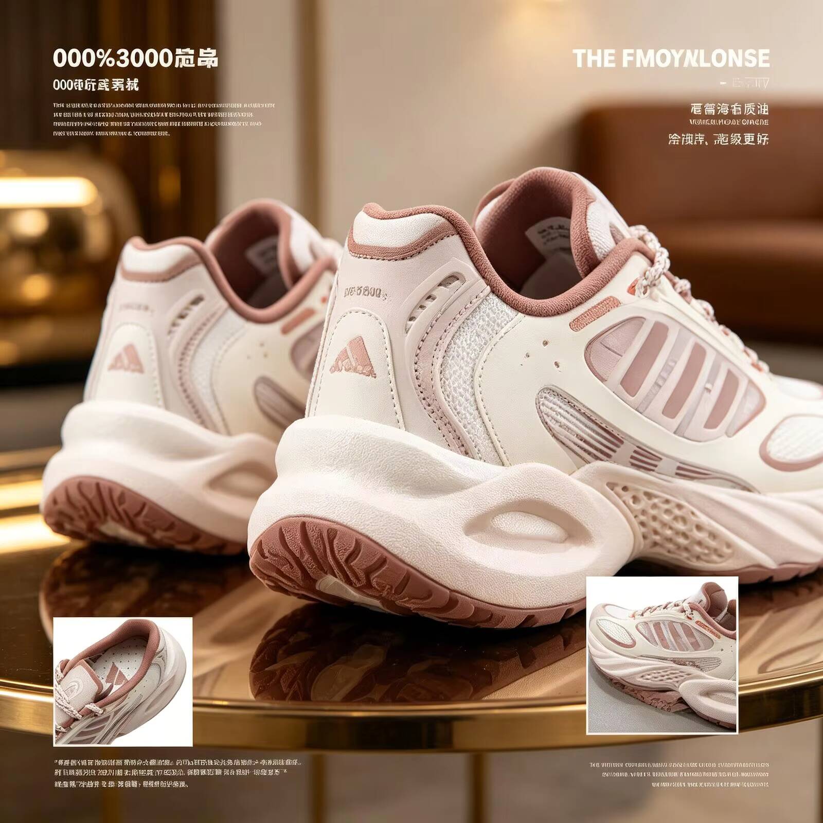 새로운 아디다스 여성 베이지 핑크 할로우 청키 아빠 스 - Women'S Shoes Pink Adidas 리뷰 및 가격