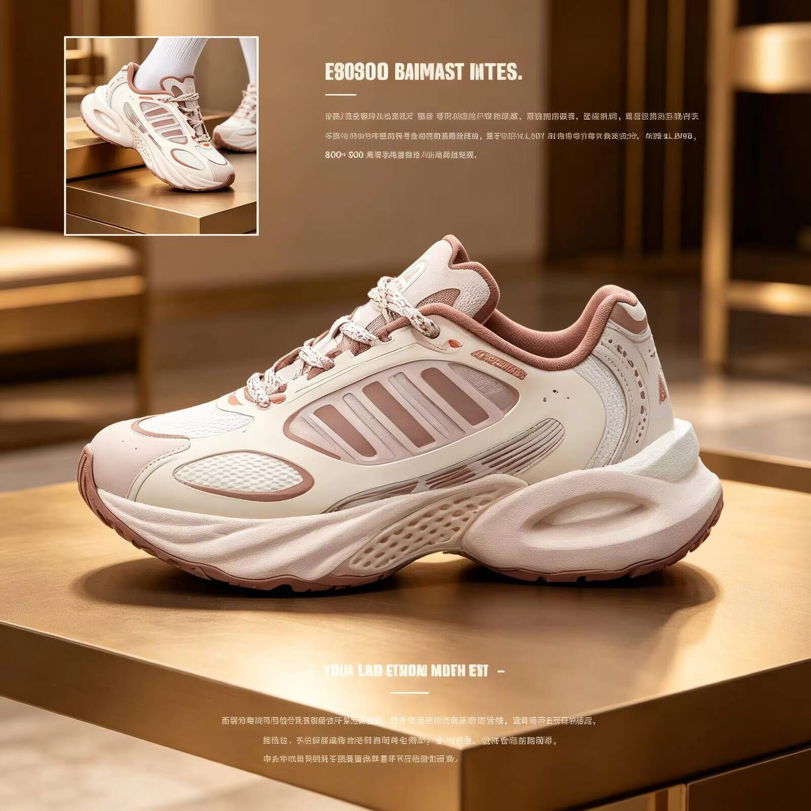 새로운 아디다스 여성 베이지 핑크 할로우 청키 아빠 스 - Women'S Shoes Pink Adidas 리뷰 및 가격