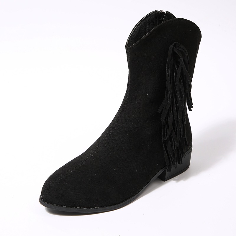 여성용 레트로 프린지 스웨이드 여성용 라운드 토 청키  - Women'S Shoes In Wide Width 리뷰 및 가격